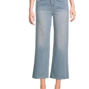 7 For All Mankind Cropped Alexa Jeans in Luxe Vintage Raw Cut Hem. Size 27